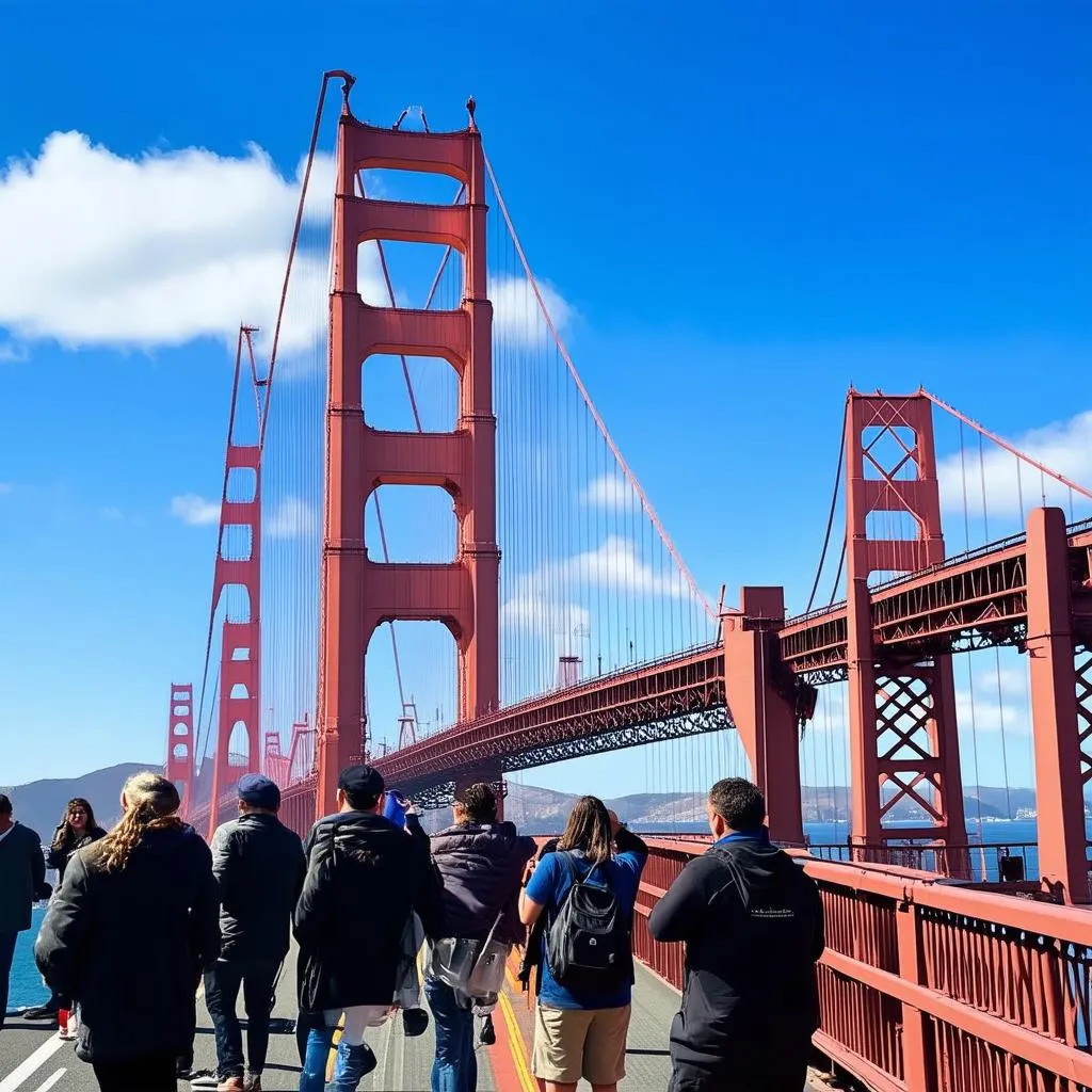 European travelers visiting San Francisco